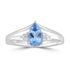 0.82ct Aquamarine Rings with 0.056tct Diamond set in 18K White Gold