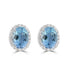 2.32ct Aquamarine Earrings with 0.233tct Diamond set in 18K White Gold