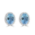 2.32ct Aquamarine Earrings with 0.233tct Diamond set in 18K White Gold
