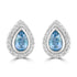 0.67ct Aquamarine Earrings with 0.283tct Diamond set in 18K White Gold