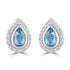0.67ct Aquamarine Earrings with 0.283tct Diamond set in 18K White Gold