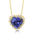 5.34ct Tanzanite Necklaces with 0.247tct Diamond set in 14K Yellow Gold