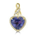 5.61ct Tanzanite Pendants with 0.192tct Diamond set in 14K Yellow Gold