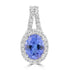 1.22ct Tanzanite Pendants with 0.229tct Diamond set in 18K White Gold
