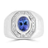 1.83ct Tanzanite Rings with 0.437tct Diamond set in 18K White Gold