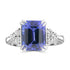 4.42ct Tanzanite Rings with 0.278tct Diamond set in 18K White Gold