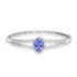 6.25ct Tanzanite Bangles with 1.174tct Diamond set in 18K White Gold