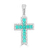 0.5ct Paraiba Tourmaline Pendants with 0.19tct Diamond set in 18K White Gold
