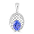 1.86ct Tanzanite Pendants with 0.131tct Diamond set in 18K White Gold