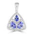 1.84ct Tanzanite Pendants with 0.376tct Diamond set in 18K White Gold
