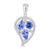 2.41ct Tanzanite Pendants with 0.372tct Diamond set in 18K White Gold
