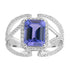 2.85ct Tanzanite Rings with 0.425tct Diamond set in 18K White Gold