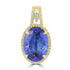 6.04ct Tanzanite Pendants with 0.207tct Diamond set in 18K Yellow Gold