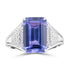 4.45ct Tanzanite Rings with 0.231tct Diamond set in 18K White Gold