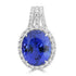 15.66ct Tanzanite Pendants with 1.348tct Diamond set in 18K White Gold