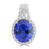 15.66ct Tanzanite Pendants with 1.348tct Diamond set in 18K White Gold