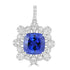 16.39ct Tanzanite Pendants with 3.066tct Diamond set in 18K White Gold