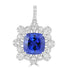 16.39ct Tanzanite Pendants with 3.066tct Diamond set in 18K White Gold