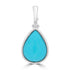 7.42ct Turquoise Pendants with 0.026tct Diamond set in 14K White Gold