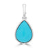 7.42ct Turquoise Pendants with 0.026tct Diamond set in 14K White Gold