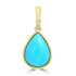 6.81ct Turquoise Pendants with 0.026tct Diamond set in 14K Yellow Gold