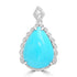 4.83ct Turquoise Pendants with 0.1tct Diamond set in 14K White Gold