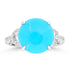 5.11ct Turquoise Rings with 0.146tct Diamond set in 14K White Gold