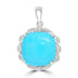 5.09ct Turquoise Pendants with 0.08tct Diamond set in 14K White Gold