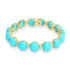 56.57ct Turquoise Bracelets with 0.975tct Diamond set in 14K Yellow Gold