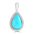 4.54ct Turquoise Pendants with 0.176tct Diamond set in 14K White Gold