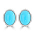 11.89ct Turquoise Earrings with 0.161tct Diamond set in 14K White Gold