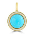 5.62ct Turquoise Pendants with 0.17tct Diamond set in 14K Yellow Gold