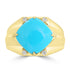 4.46ct Turquoise Rings with 0.084tct Diamond set in 14K Yellow Gold