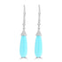 5.94ct Turquoise Earrings with 0.122tct Diamond set in 14K White Gold