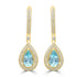 2.47ct Aquamarine Earrings with 0.976tct Diamond set in 14K Yellow Gold