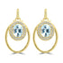 2.69ct Aquamarine Earrings with 0.336tct Diamond set in 14K Yellow Gold