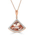 6.87ct Morganite Pendant with 0.27tct diamonds set in 14K two tone gold
