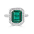 3.49Ct Tourmaline Ring With 0.48Tct Diamoinds Set In 14Kt White Gold