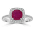 1.71ct  Ruby Rings with 0.33tct Diamond set in 14K White Gold