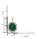 11.63ct   Emerald Pendants with 0.76tct Diamond set in 14K Yellow Gold