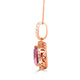 3.98ct Pink Spinel Pendant with 0.6tct Diamonds set in 14K Rose Gold