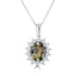 1.99ct Tanzanite Pendant with 0.82tct Diamonds set in 14K White Gold