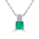 1.33ct Emerald Pendant with 0.04tct Diamonds set in Platinum
