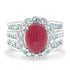 5.98ct Ruby Ring with 1.73tct Diamonds set in 900 Platinum