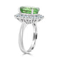 5.13ct Chrome Tourmaline Ring with 1.04tct Diamonds set in 900 Platinum