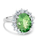 5.13ct Chrome Tourmaline Ring with 1.04tct Diamonds set in 900 Platinum