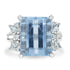 9.3ct Aqua Ring with 0.36tct Diamonds set in 900 Platinum