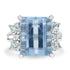 9.3ct Aqua Ring with 0.36tct Diamonds set in 900 Platinum
