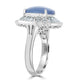 10.6ct Star Sapphire Ring with 0.95tct Diamonds set in Platinum