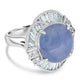 10.6ct Star Sapphire Ring with 0.95tct Diamonds set in Platinum